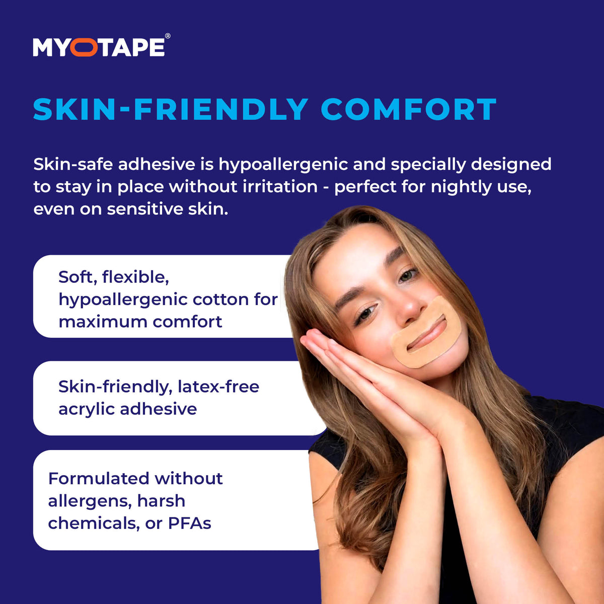 MyoTape for Adults Sensitive Skin Large- 30 Pack